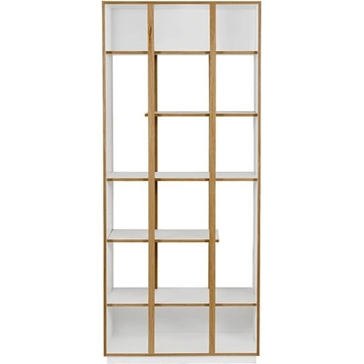 Woodman Бяла етажерка за книги от дъб 90x210 cm Newbury - Woodman (165208008012)