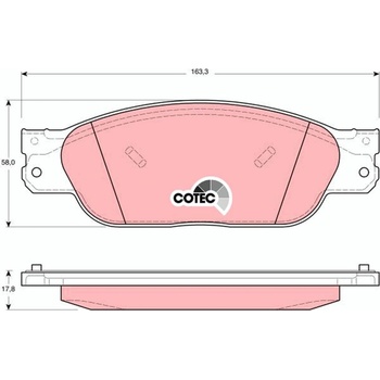 Sada brzdových platničiek kotúčovej brzdy TRW GDB1401