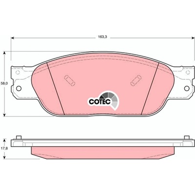 Sada brzdových platničiek kotúčovej brzdy TRW GDB1401