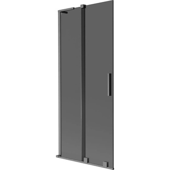 Mexen Velar L параван за вана с 2 плъзгащи се крила 85 x 150 см, графит, четкано сиво - 896-085-003-41-66 (896-085-003-41-66)