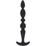  Multi Textured Silicone Flared Anal Probe - Black