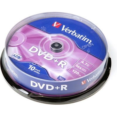 Verbatim Диск DVD+R Verbatim 4.7GB 16x оп. 10