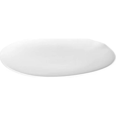 Mělký talíř Cookplay Shell 31,5 × 30 × 2,5 cm, bílý s glazurou