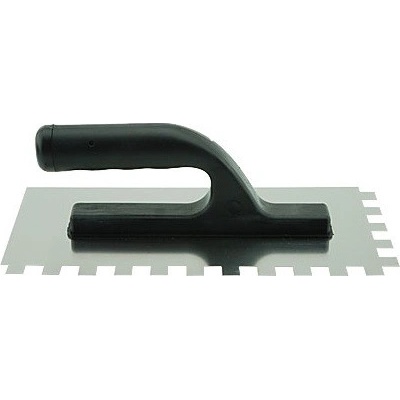 Enco 526/2/6 - Hladítko 270x130mm zubaté, zub 6mm, plastová rukojeť otevřená, NEREZ