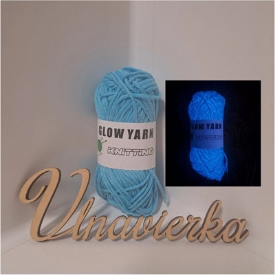 GLOW YARN priadza svietiaca v tme GC493 modrá