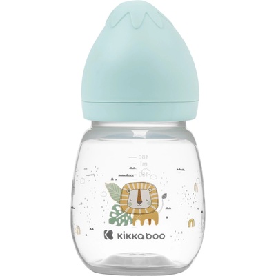 KikkaBoo Бебешко шише с широко гърло Kikkaboo Clouds - Savanna, 180 ml, Mint (31302020096)