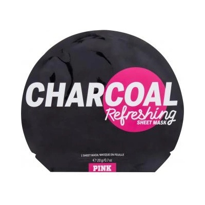 Victoria's Secret Pink Charcoal Refreshing Sheet Mask изглаждаща маска за лице за жени 20 гр
