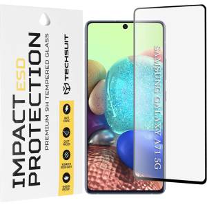 Techsuit Протектор за Samsung Galaxy A71 4G / A71 5G / Note 10 Lite / M51 - ESD стъкло - черен