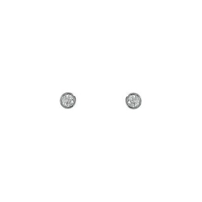 Bassano Collection CZ s.r.o. Stříbrné náušnice pecičky bílé 3mm L43664BZ