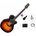 Takamine GN30CE Premium SET Brown Sunburst Електро-акустична китара Джъмбо