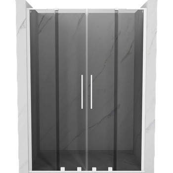 Mexen Velar L Duo плъзгащи душ врати 160 см, графит, бяло - 871-160-003-42-20 (871-160-003-42-20)