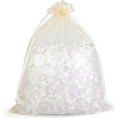Dárkový pytlík 21x29 cm organza - krémová světlá (10 ks)