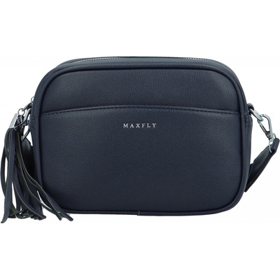 MaxFly Stylová dámská koženková crossbody Rozana tmavě modrá