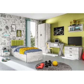 ИРИМ Модулно обзавеждане за детска или младежка стая Сити 5038 дъб крафт бял