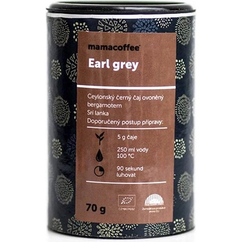 Mamacoffee černý čaj Earl Grey Organic sypaný 70 g