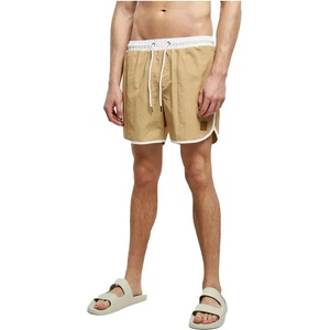 Urban Classics Бански гащета Urban classics Retro swimming shorts - Beige (White / Union Beige)