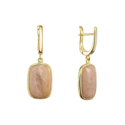 Evolution Group Cz Pozlacené náušnice s fosilním korálem 11741.3