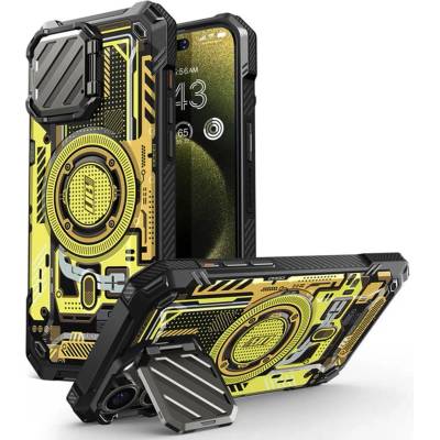 i-Blason SUPCASE Unicorn Beetle XT MagSafe Case - удароустойчив хибриден кейс с Magsafe за iPhone 15 Pro Max (жълт)