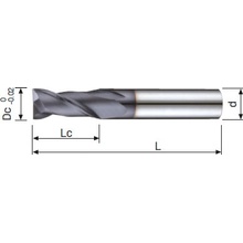 OSL Fréza tvrdokovová 2-břitá 8,00x20x60 tialn, 45hrc