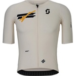 Scott Мъжка фланелка с къс ръкав за колоездене Scott Jersey Ultd Aero S/S Cycling jersey - Cotton White - размер XL (056-4076-0114)