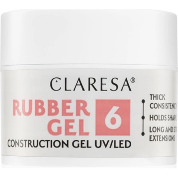 Claresa Rubber Gel Construction Gel UV/LED гел-лак за удължаване на ноктите цвят 06 12 гр