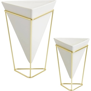 Umbra Саксии Umbra - Trigg, 2 броя, бели/златисти (UMBRA 1004372-524)