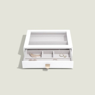 Stackers šperkovnice se šuplíkem Pebble White Classic Display Drawer bílá 75787