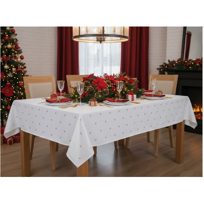 BBK Vánoční ubrus GLOSS bílá/zlatá 145x220 cm BBK-853310 – Hledejceny.cz