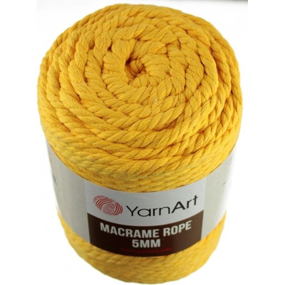 Macrame Rope 764 jemně žlutá 5 mm