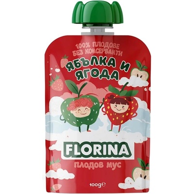 FLORINA 8бр. Плодов Мус Florina Ябълка и Ягода