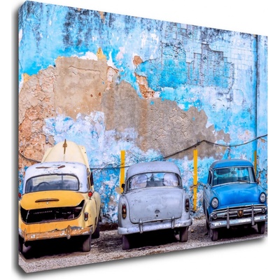 Impresi Obraz Stará modrá auta - 70 x 50 cm