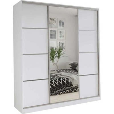 Nejlevnější nábytek Litolaris 150 se zrcadlem bílý mat