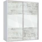 Bogdan Furniture G Гардероб с плъзгащи врати Memo. bg, модел BM-Ava 4, бял гланц и кристал