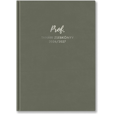 TopTimer Джобна книга за учителя TOPTIMER Prof PU кожена корица A/5 седмична 145x205 mm Сива 2026-2027 27P100C-501 (27P100C-501)