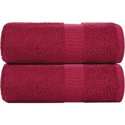 vidaXL Кърпи за гости FROGN 2 бр. бордо 30x50 см 360 г/м2 (136731)
