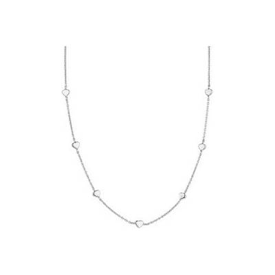 Basics Strieborný náhrdelník malé srdiečka N4777