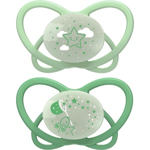 NIP Бебешка залъгалка NIP Green - My Butterfly Night, 0-6 м, 2 броя, зелени (4000821426160) - baby