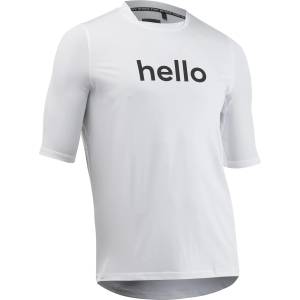 Northwave Мъжка фланелка с дълъг ръкав за колоездене Northwave Bomb Hello Goodbye Jersey Long Sleeve Cycling jersey - White - размер 3XL (056-3992-0117)