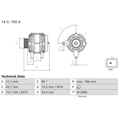 Generátor BOSCH 0 986 084 640 (0986084640)