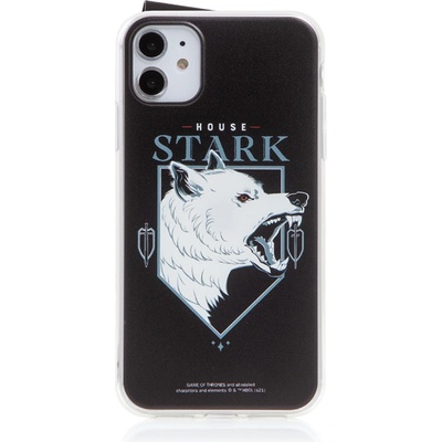 Pouzdro AppleMix Hra o trůny Apple iPhone Xs Max - Erb rodu Starků - zlovlk - gumové