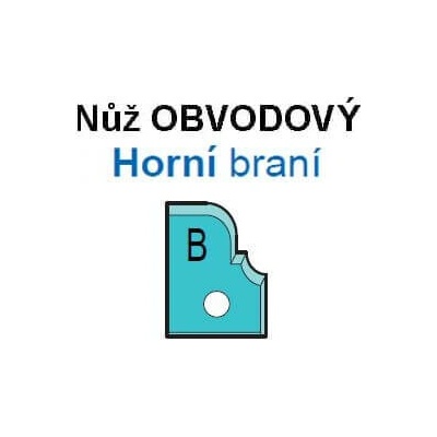 VBD pro VP-75 - Profil B obvodový, Horní braní (1ks)