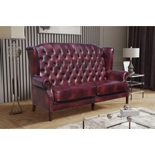AV interiery Kožená sedačka Chesterfield Harold trojsed kůže K-232