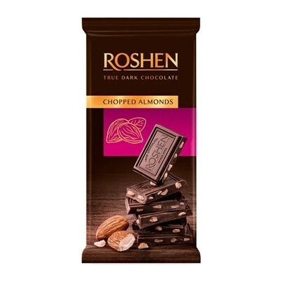 ROSHEN Čokoláda horká mandle 85 g