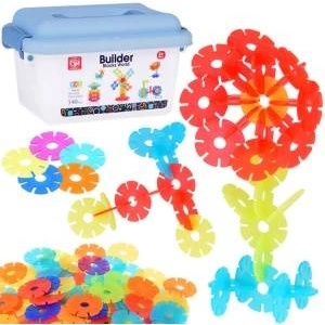 Jokomisiada Set of colorful 3D building blocks 140 pieces for children ZA5311