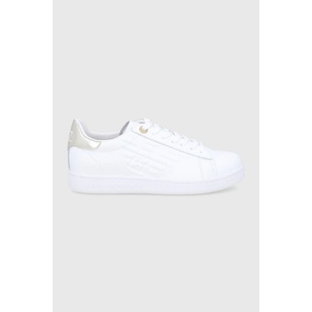 EA7 Emporio Armani bílé na plochém podpatku X8X001.XCC51.R579