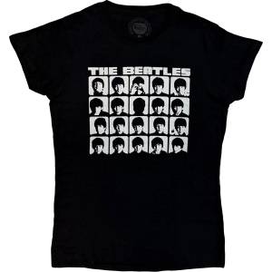 The Beatles Hard Days Night Faces Mono Black M Дамски Риза (BEATHBTEE09LB02)
