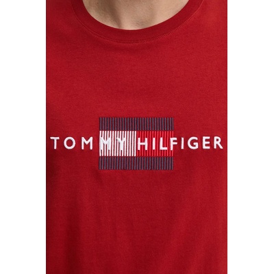 Tommy Hilfiger Памучна тениска Tommy Hilfiger в червено с апликация MW0MW36455 (MW0MW36455)