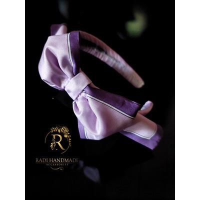 Radi handmade Сатенена диадема с лилава панделка (867)
