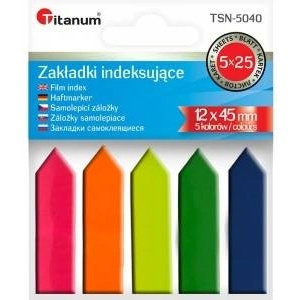 TITANUM Fluo index inserts 12x45mm 5x25 sheets