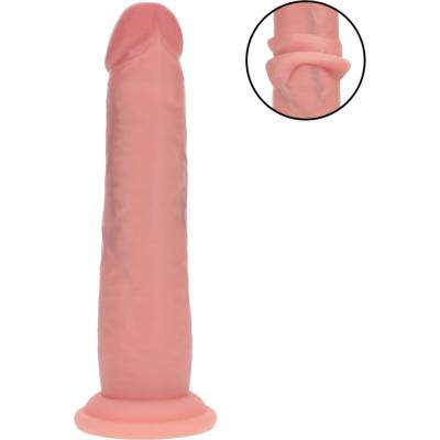 RealRock realistický dildo s dvojitou hustotou telovej farby 18,5 cm
